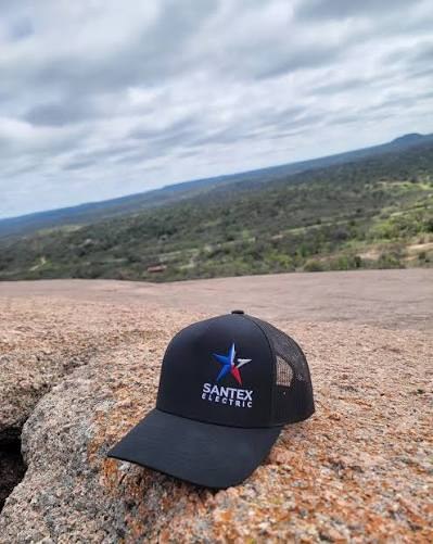 Santex Electric cap on a granite overlook in the Texas Hill Country north of San Antonio